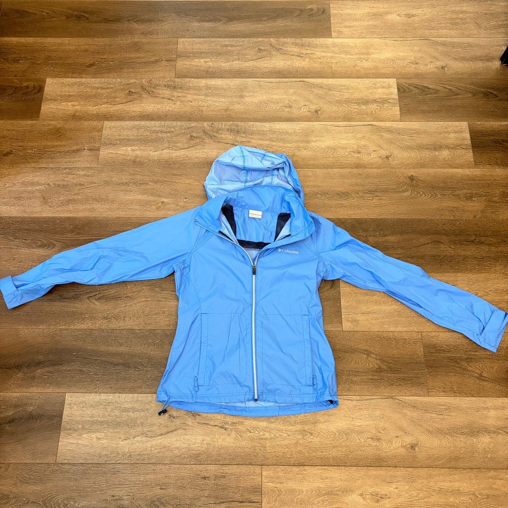 Columbia Switchback Windbreaker Rain Jacket Women S Blue Hiking Outdoor Active